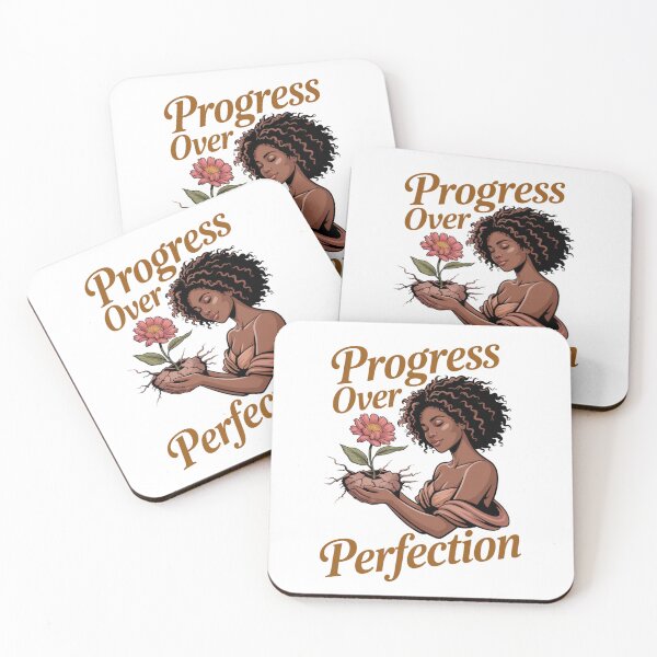 Item preview, Progress Over Perfection — Empowered Fitness Design for Black Women designed and sold by CrunchyGoats.