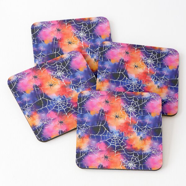 Item preview, Halloween Vibrantly Colorful Spider Webs With Spiders Art  designed and sold by DEC02.
