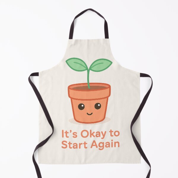 Item preview, It’s Okay to Start Again – Cute Kawaii Sprout Self-Care Motivation Art designed and sold by Pandomino Studio.