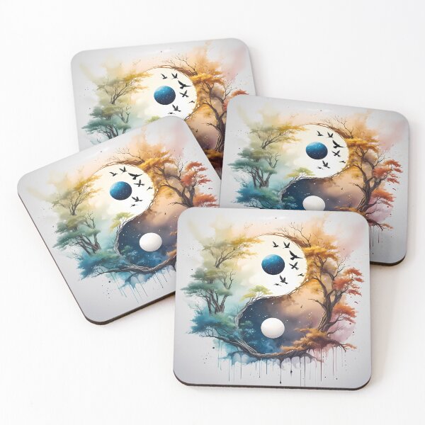 Item preview, The Breath of Balance - Yin Yang Watercolor Nature by ZykeArt designed and sold by ZykeArt.