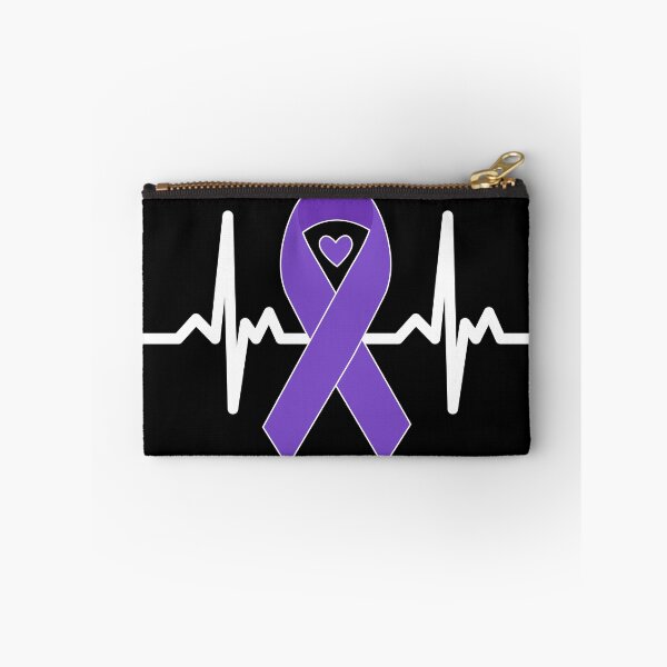 Item preview, Purple Awareness Ribbon Heartbeat Support Design designed and sold by YourArt7.