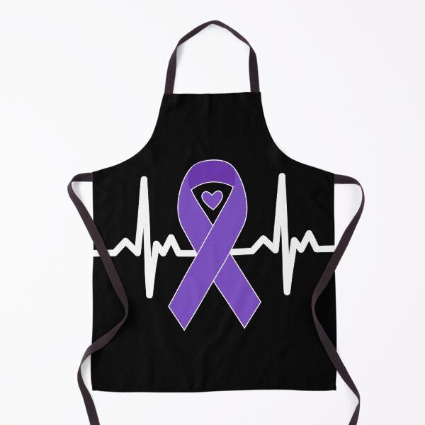Item preview, Purple Awareness Ribbon Heartbeat Support Design designed and sold by YourArt7.