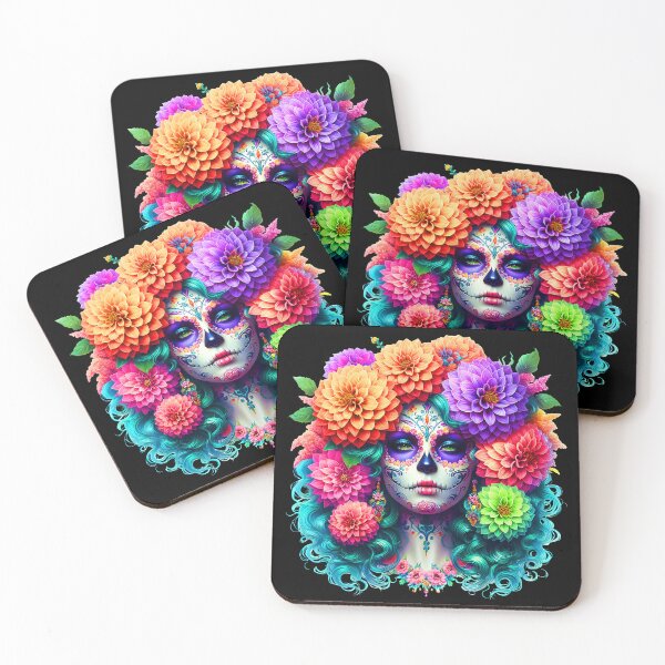 Item preview, Day Of The Dead Sugar Skull Floral Art designed and sold by DEC02.