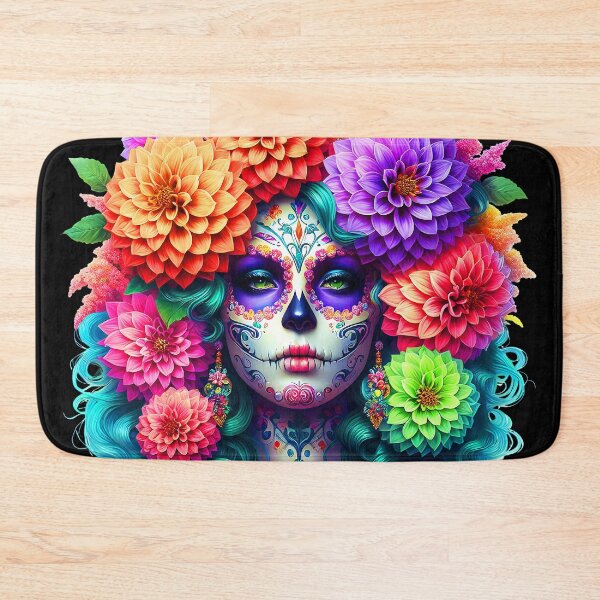 Item preview, Day Of The Dead Sugar Skull Floral Art designed and sold by DEC02.
