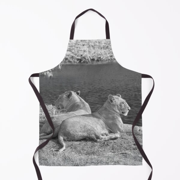 Item preview, Mother and Daughter Lionesses In Black and White designed and sold by Kay Brewer.