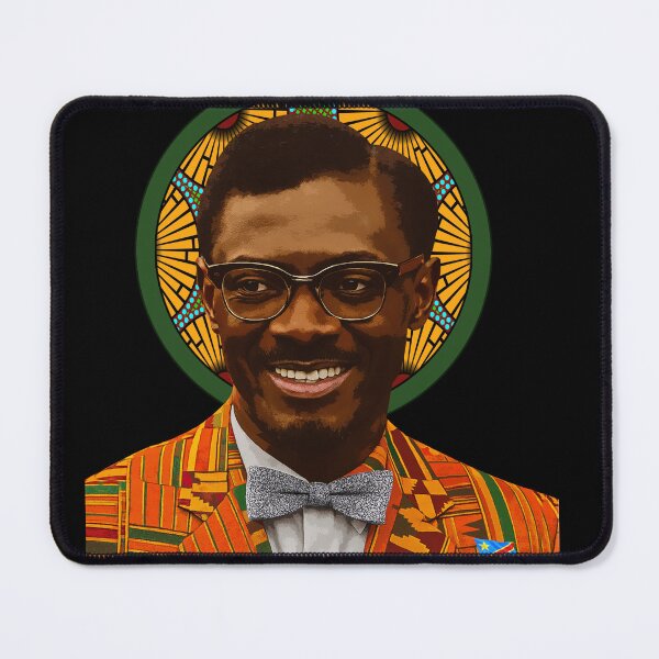 Item preview, Patrice Lumumba Pan-African art - Ankara fabric portrait designed and sold by Youngkev-arts.