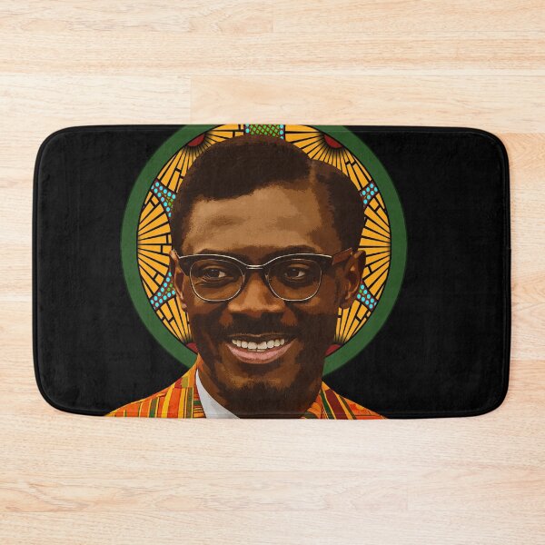 Item preview, Patrice Lumumba Pan-African art - Ankara fabric portrait designed and sold by Youngkev-arts.