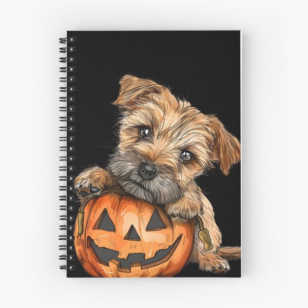 Item preview, Border Terrier Puppy with Halloween Pumpkin  designed and sold by Amazing-Kortez.