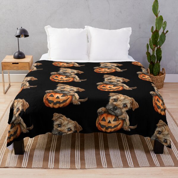Item preview, Border Terrier Puppy with Halloween Pumpkin designed and sold by Amazing-Kortez.