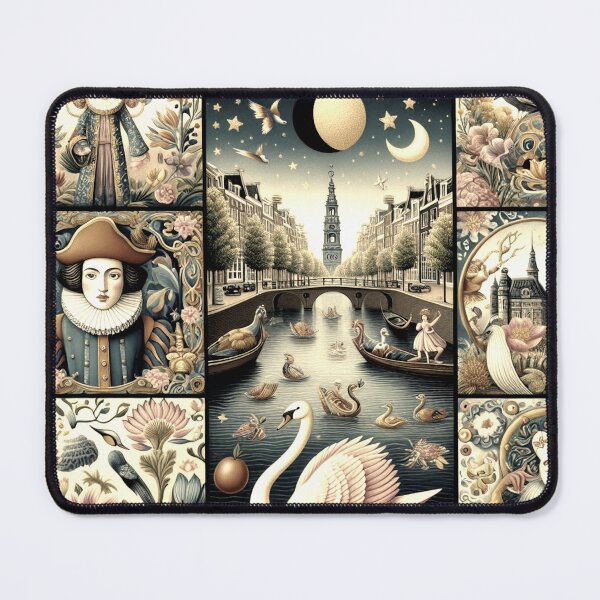 Item preview, Amsterdam Canal of Echoes – Surreal Mosaic of Passage and Persona designed and sold by daweave77.