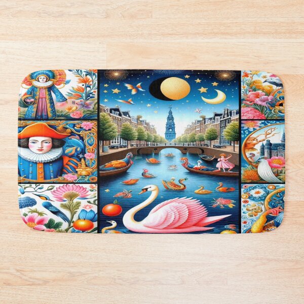 Item preview, Amsterdam Canal of Echoes – Surreal Mosaic of Passage and Persona designed and sold by daweave77.