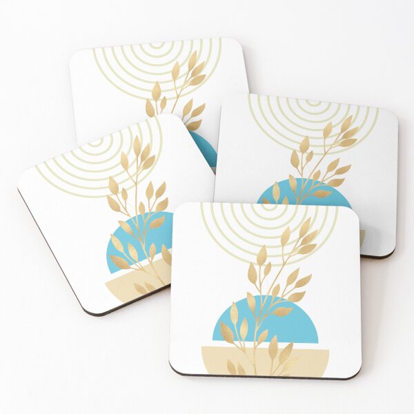 Item preview, Boho Art 2- Blue, Golden and Beige Simple Deisgn designed and sold by MilabArt.