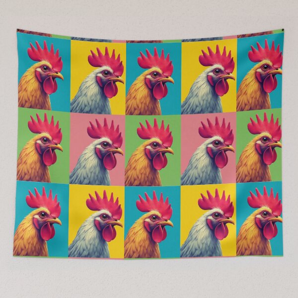 Item preview, Pop Art Chicken 1 Quartet – Vibrant Retro Animal Wall Art designed and sold by DavisDesigns79.