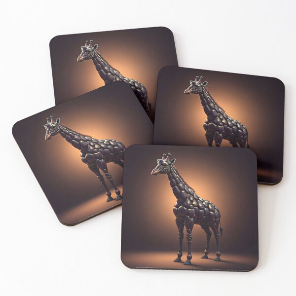 Item preview, Eggplant Giraffe – Whimsical Veggie Safari Art designed and sold by PawPrintedArt.
