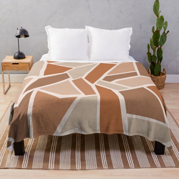 Item preview, Stained Glass Pattern in Mocha Colors, Abstract Geometric Shapes designed and sold by Angela Dow.