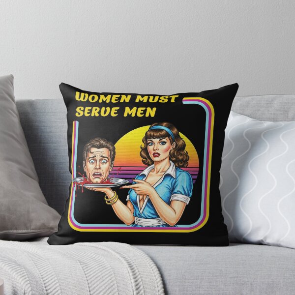 Item preview, Retro Pop Art Women Must Serve Men designed and sold by TeeARTHY.