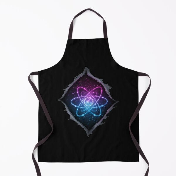 Item preview, Atomic Rip Illusion, Realistic Torn Fabric Design Revealing Atom Nucleus with Electrons, Glowing Energy Rings in Blue Purple Pink, High-Resolution Transparent Background designed and sold by chipmuckdesignn.