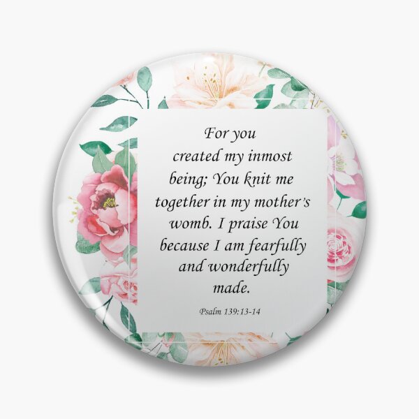 Item preview, Psalm 139:13–14 – Fearfully and Wonderfully Made designed and sold by latiendadearyam.