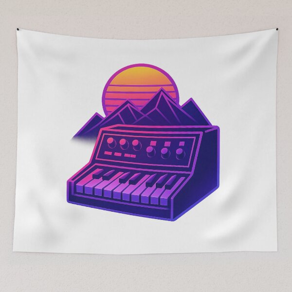 Item preview, Synthwave Spirit – Retro Neon Design designed and sold by butikoshop.