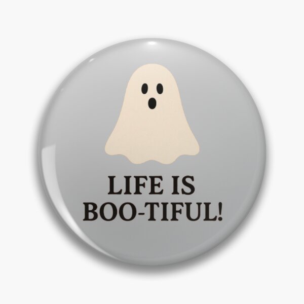 Item preview, Life is BOO-tiful! An upbeat happy ghost celebrating Halloween  designed and sold by Oqueartecura.