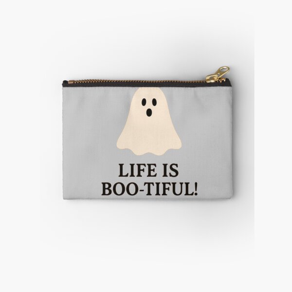 Item preview, Life is BOO-tiful! An upbeat happy ghost celebrating Halloween  designed and sold by Oqueartecura.