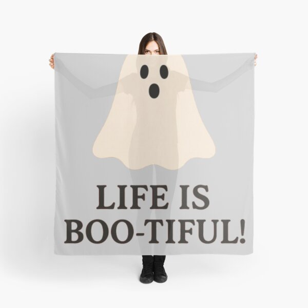 Item preview, Life is BOO-tiful! An upbeat happy ghost celebrating Halloween  designed and sold by Oqueartecura.