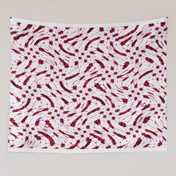 Item preview,  Red Swirling Shapes on White Background designed and sold by Poetic Patterns Studio.