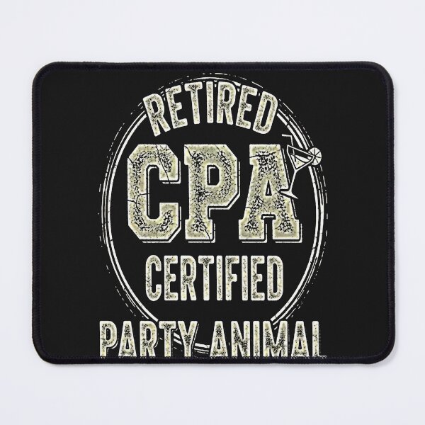 Item preview, Retired CPA Certified Party Animal Vintage Style T-Shirt | Funny Accountant Retirement Gift designed and sold by NovaThreads Studio.