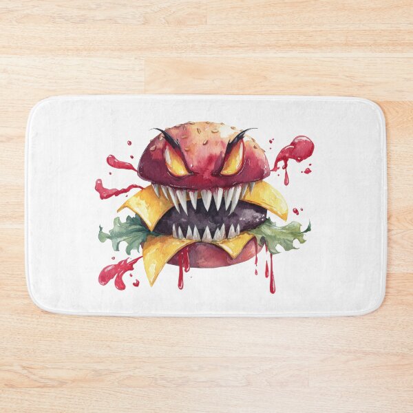 Item preview, Funny vampire cheeseburger watercolor art designed and sold by olenapetol.