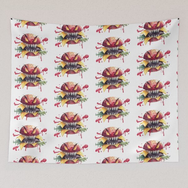 Item preview, Funny vampire cheeseburger watercolor art designed and sold by olenapetol.