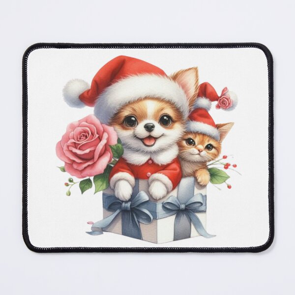 Item preview, Christmas for two – Complicity between dog and cat designed and sold by CHRIST5000.