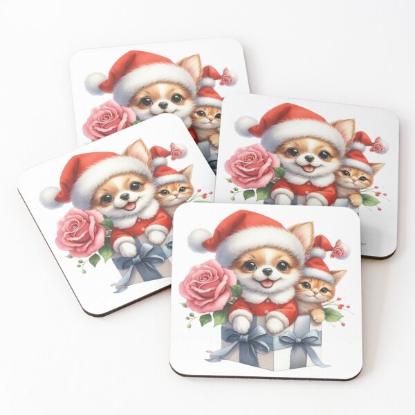 Item preview, Christmas for two – Complicity between dog and cat designed and sold by CHRIST5000.