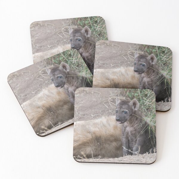 Item preview, Spotted Hyena Cub at the Den – Curious Eyes and a Peek of Tongue designed and sold by DavideAntoniani.