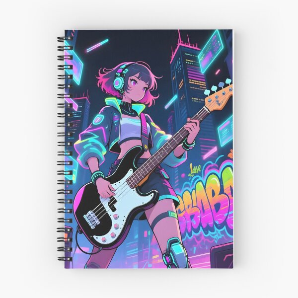 Item preview, CyberGirl Bass Player designed and sold by Melody-Merch.