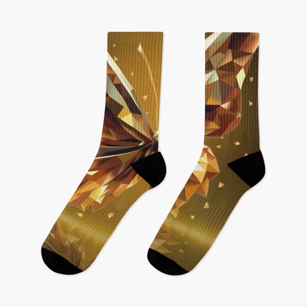 Item preview, Golden Low Poly Butterfly — 3D Elegant Art on Warm Toned Background designed and sold by InFrameVision.