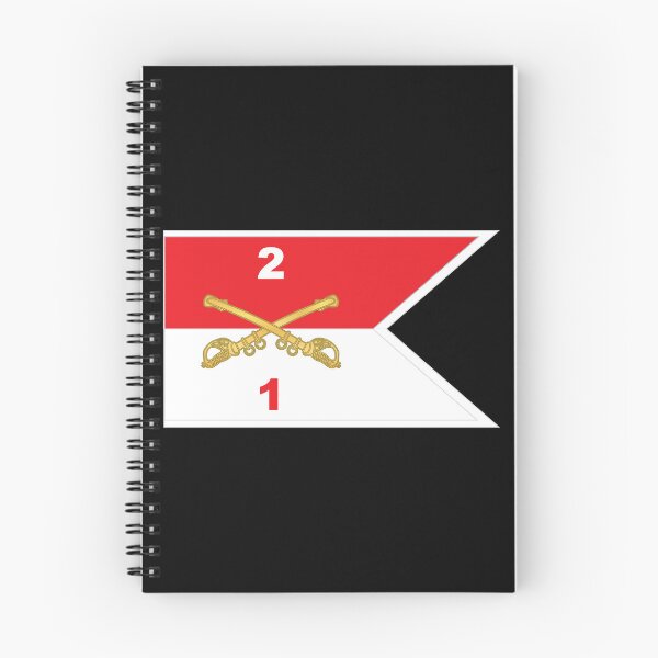 Aperçu de l'œuvre Armée - 1er Escadron - 2e Cavalerie Guidon avec White Boundries X 300 créée et vendue par Military Insignia Products.