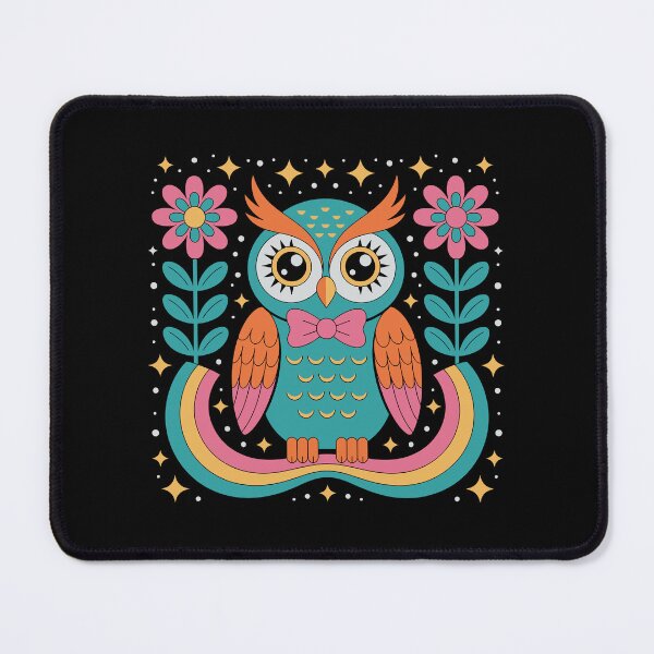 Item preview, Colorful Owl with Blossoms designed and sold by jkrphoto.