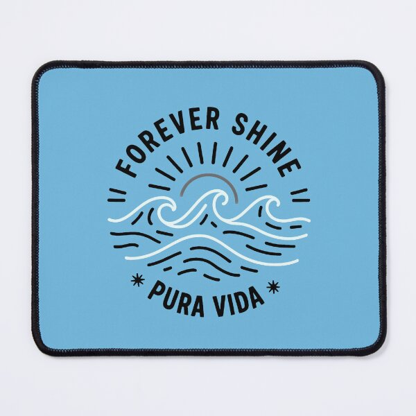 Item preview, FOREVER SHINE - PURA VIDA - Line Art Sketch - tri-color black grey white designed and sold by Big Bang Canvas.