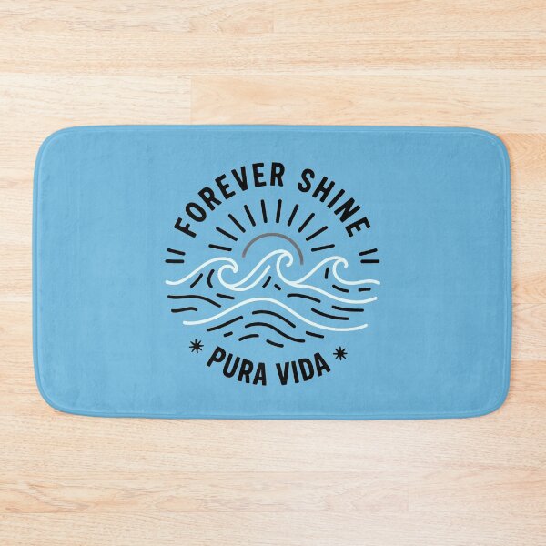 Item preview, FOREVER SHINE - PURA VIDA  - Line Art Sketch - tri-color black grey white designed and sold by Big Bang Canvas.