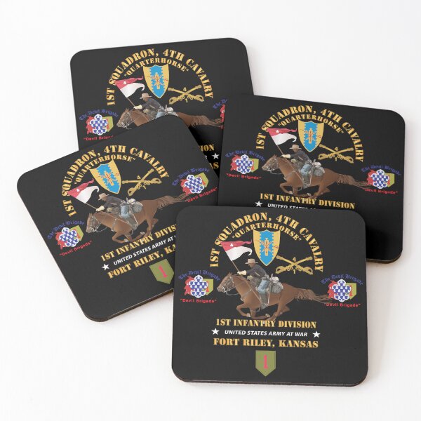 Item preview, Army - 1st Squadron, 4th Cavalry - 1st Inf Div - Devil Bde - Ft Riley, KS w Rider - V1 X 300 designed and sold by Military Insignia Products.