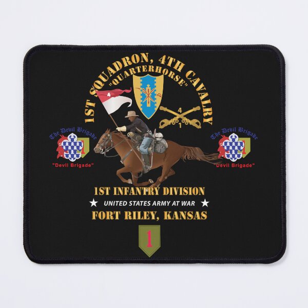 Item preview, Army - 1st Squadron, 4th Cavalry - 1st Inf Div - Devil Bde - Ft Riley, KS w Rider - V1 X 300 designed and sold by Military Insignia Products.