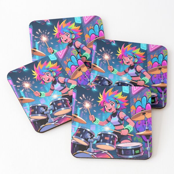 Item preview, CyberGirl Drummer designed and sold by Melody-Merch.