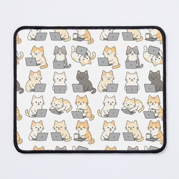 Item preview, Cute Working From Home Cats on Laptops designed and sold by BumbleVee ☀️.