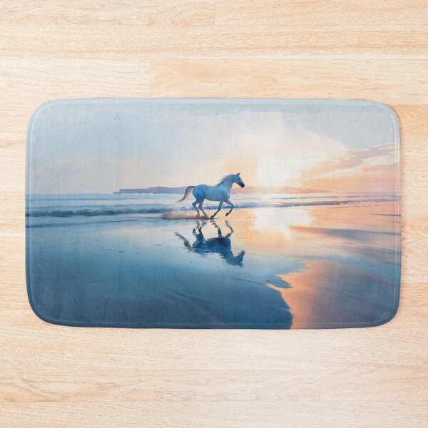 Item preview, A graceful Arabian horse running along the shoreline at dawn Horses in Motion designed and sold by CDC40.