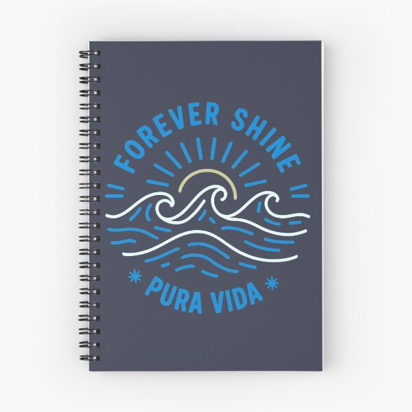 Item preview, FOREVER SHINE - PURA VIDA  - Line Art Sketch - tri-color blue yellow aqua designed and sold by Big Bang Canvas.
