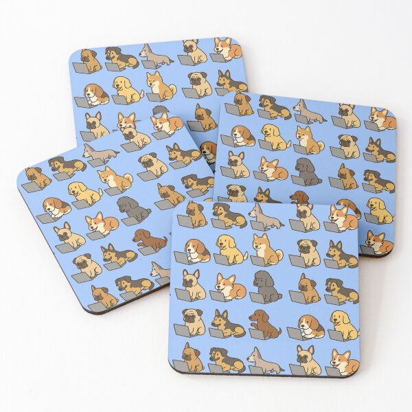 Item preview, Adorable Dog Breeds Using Laptops designed and sold by BumbleVee ☀️.