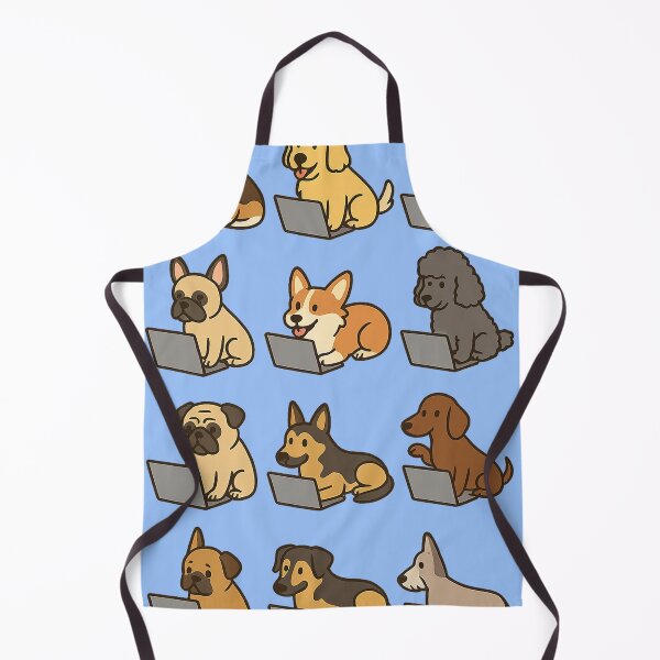Item preview, Adorable Dog Breeds Using Laptops designed and sold by BumbleVee ☀️.