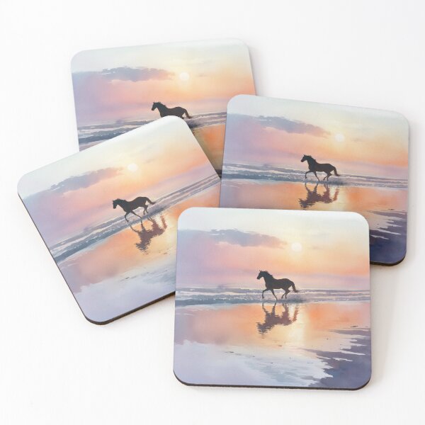 Item preview, A graceful Arabian horse running along the shoreline at dawn Horses in Motion designed and sold by CDC40.