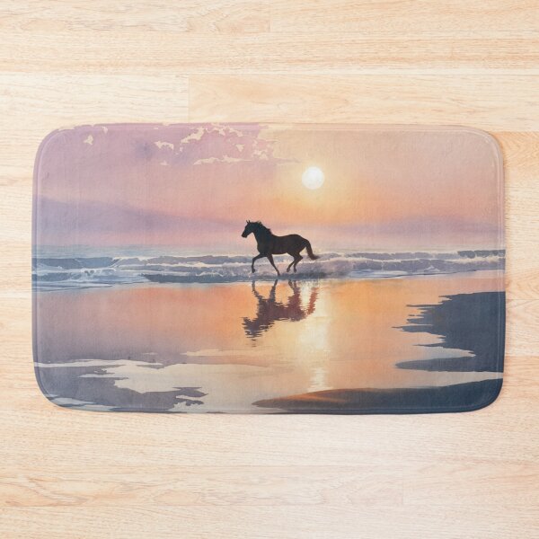 Item preview, A graceful Arabian horse running along the shoreline at dawn Horses in Motion designed and sold by CDC40.
