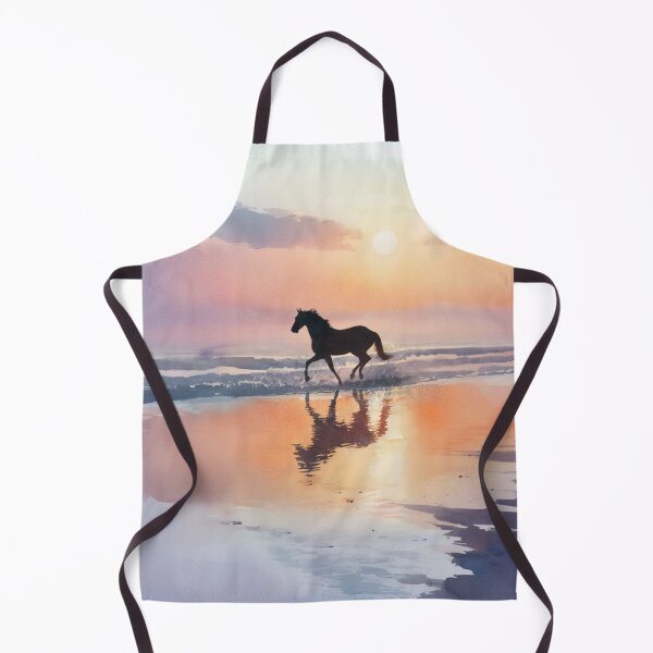 Item preview, A graceful Arabian horse running along the shoreline at dawn Horses in Motion designed and sold by CDC40.